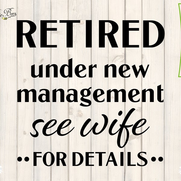 Targa In Metallo Umoristica - 'Retired Under New Management See Wife For Details' - 20x30 Cm - 3