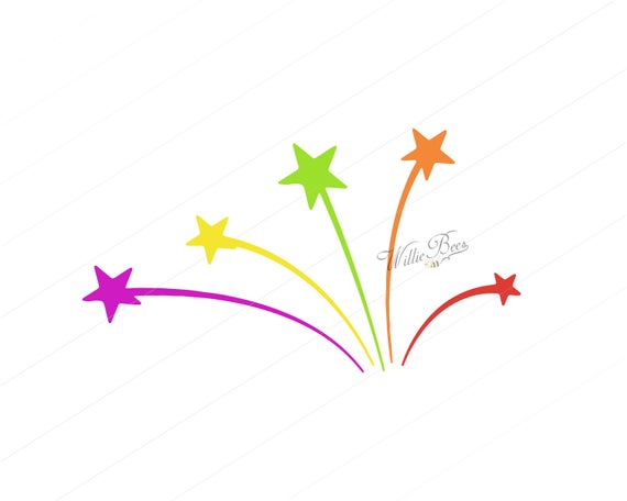 étoile Filante Svg Spray Détoiles étoiles Feux Dartifice Svg étoile Colorée Fichier Coupe étoile étoile Sticker Mural Sticker Fenêtre étoile