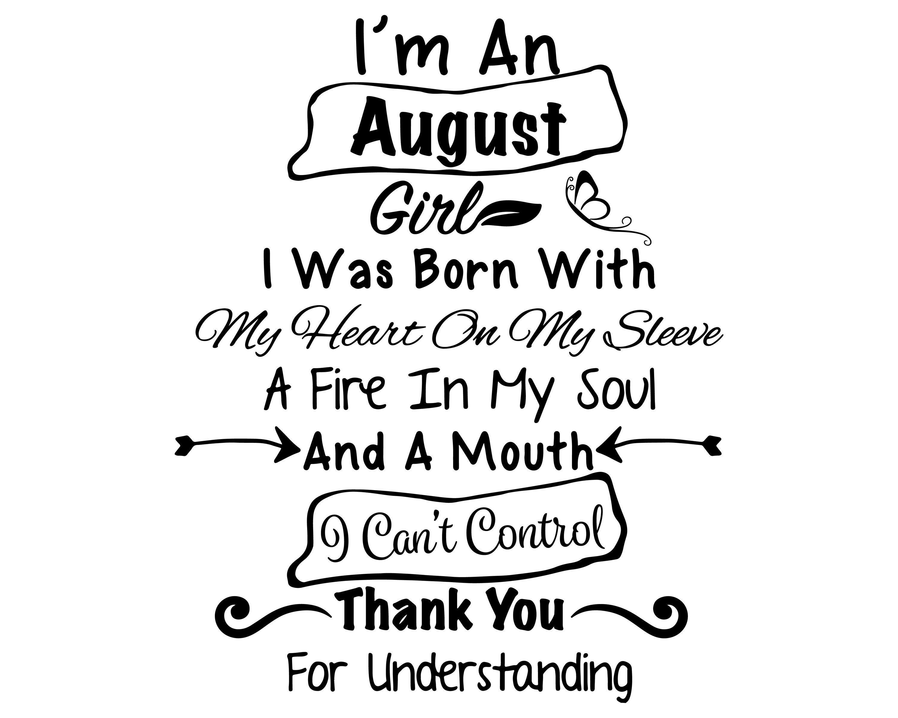 Download August Birthday SVG August Birthday I'm An August Girl | Etsy