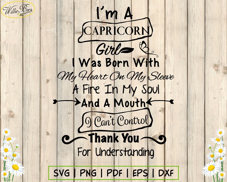 Download I'm A Capricorn Girl SVG December Birthday January | Etsy