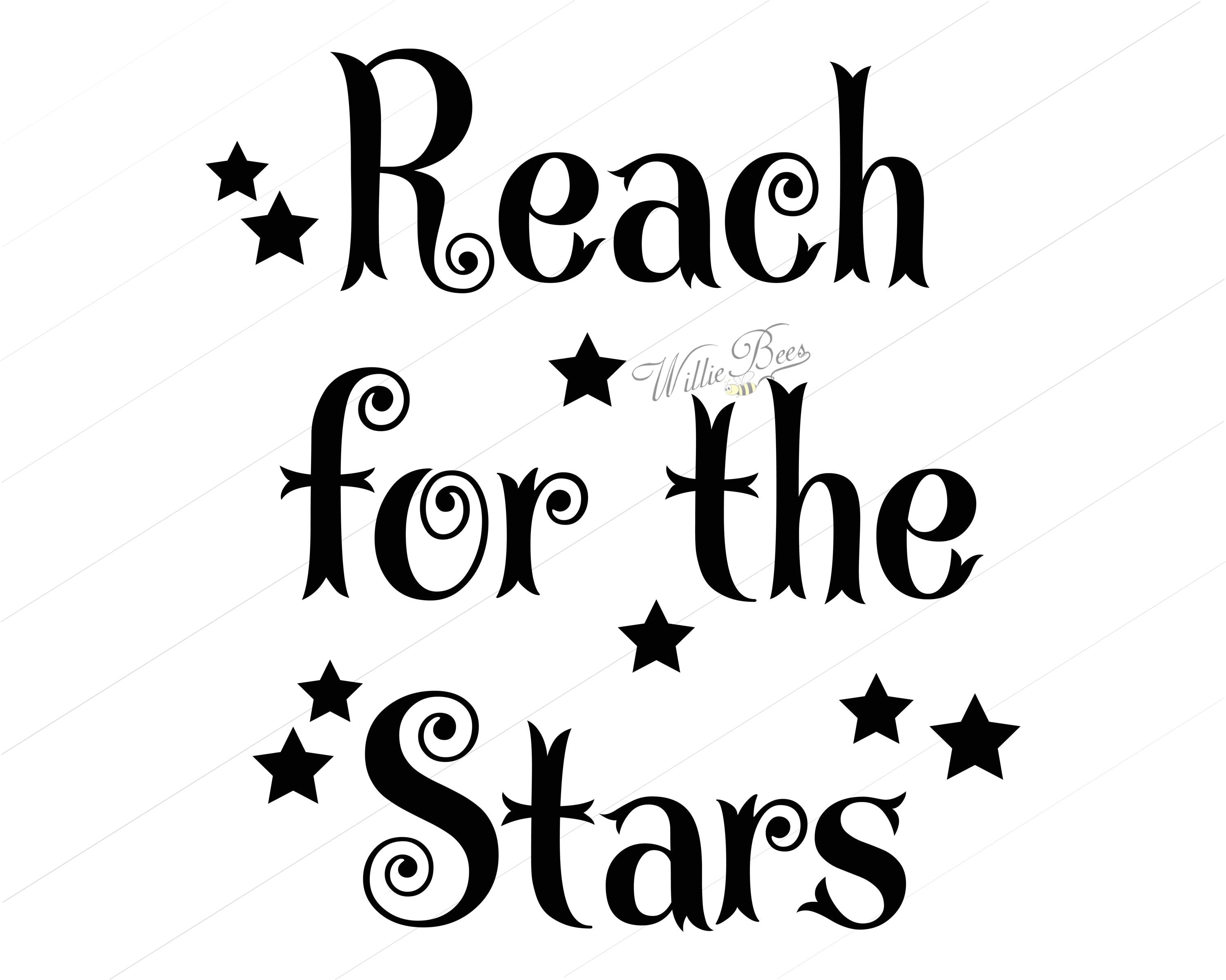 Download Stars SVG Reach For The Stars Child's Room T-Shirt | Etsy