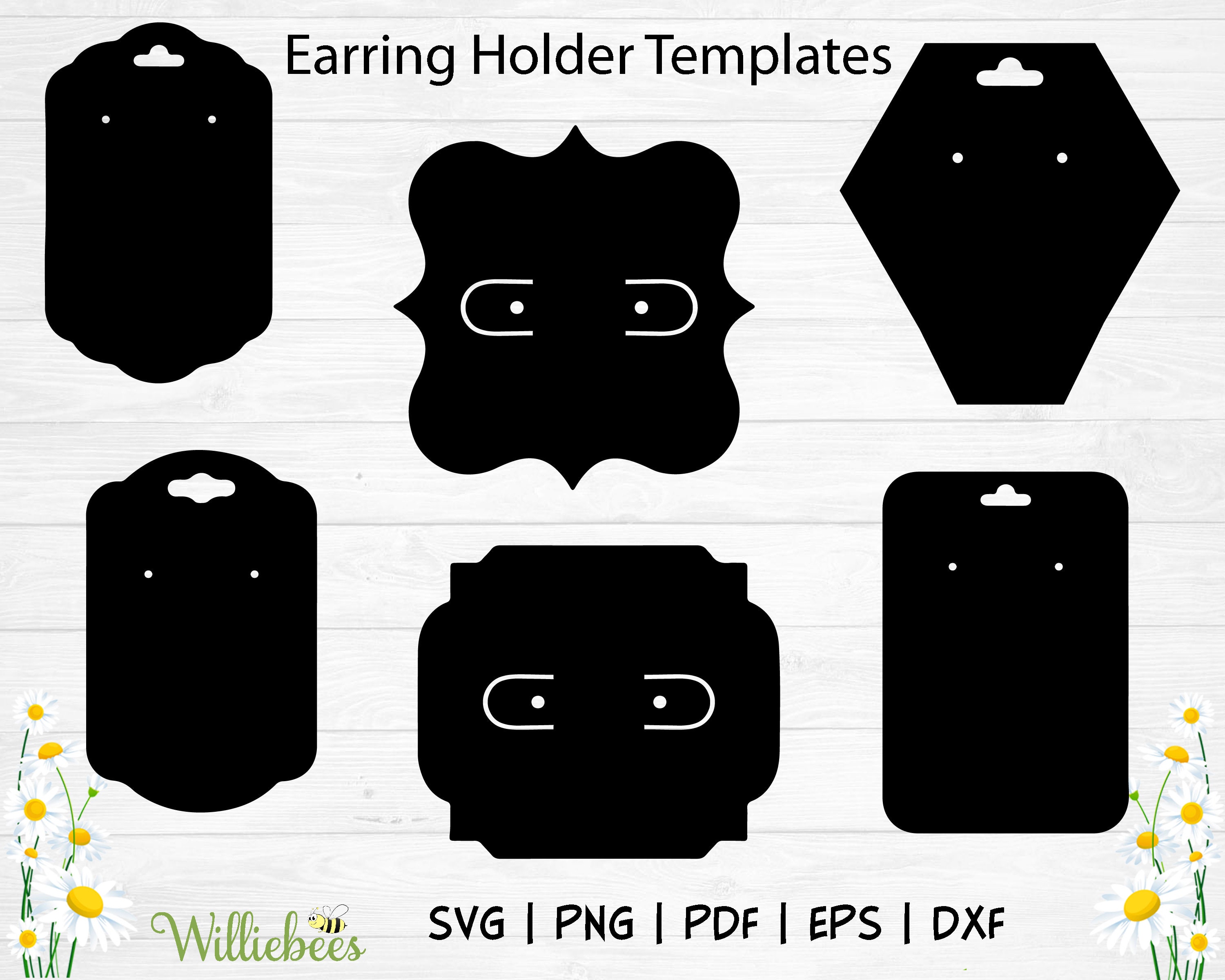 24 Earring Display Card Template 2.3x3.5 Graphic by Paperboxshop · Creative  Fabrica