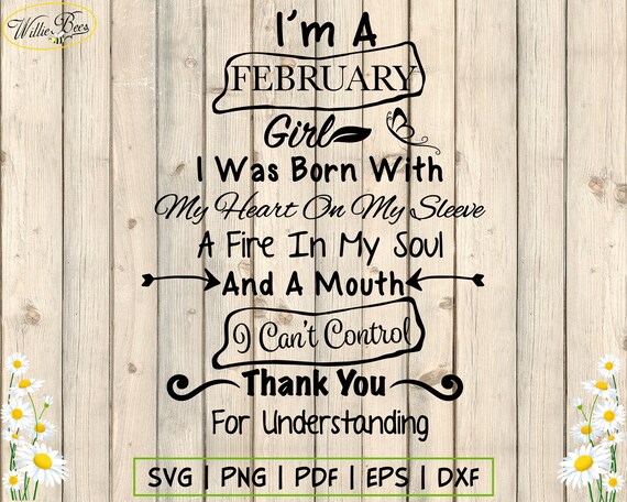 Download February Birthday SVG I'm A February Girl Aquarius SVG | Etsy