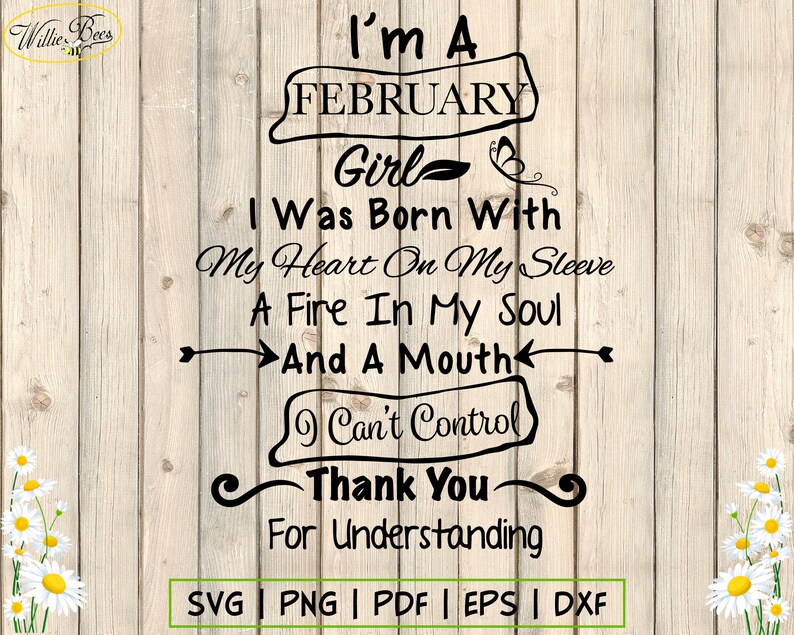 Download February Birthday SVG I'm A February Girl Aquarius SVG | Etsy