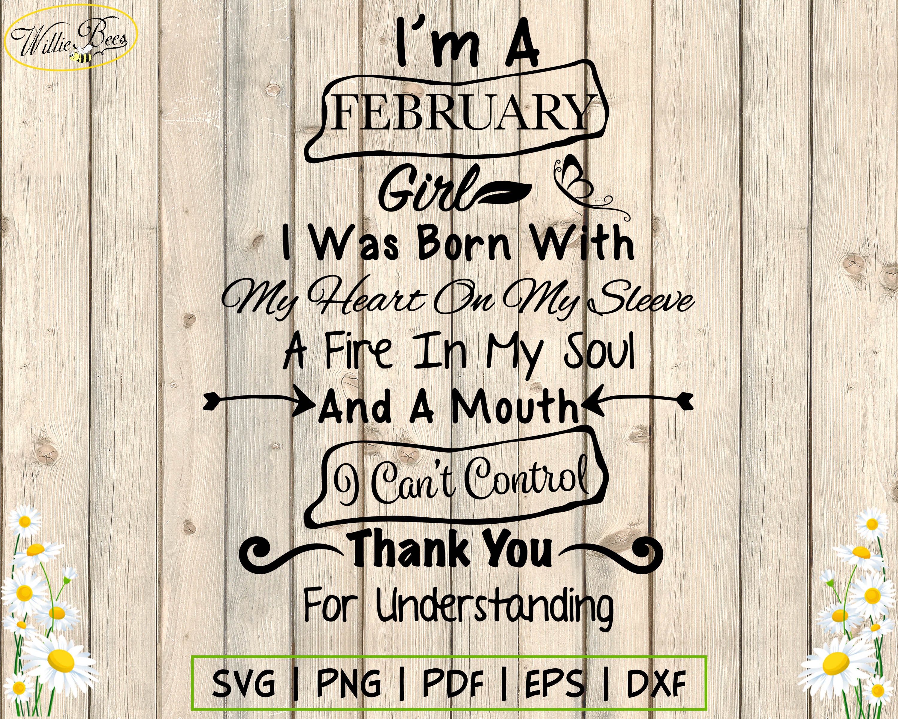 Download February Birthday SVG I'm A February Girl Aquarius SVG | Etsy