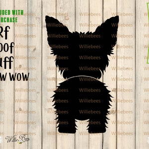 Yorkshire Terrier Dog SVG, Dog Butt, Yorkie Dog Breed, Glowforge Laser, Dog Clipart, Yorkie Image, Dog  Hook, Digital Download