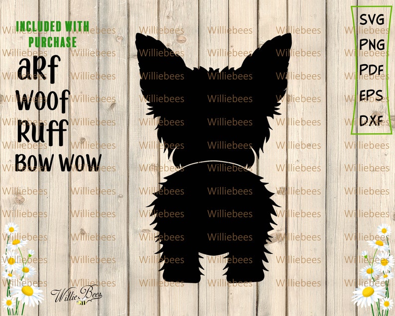 Download Clip Art Glowforge Laser Dog Clipart Digital Download Yorkshire Terrier Dog Svg Yorkie Dog Breed Dog Hook Dog Butt Yorkie Image Art Collectibles