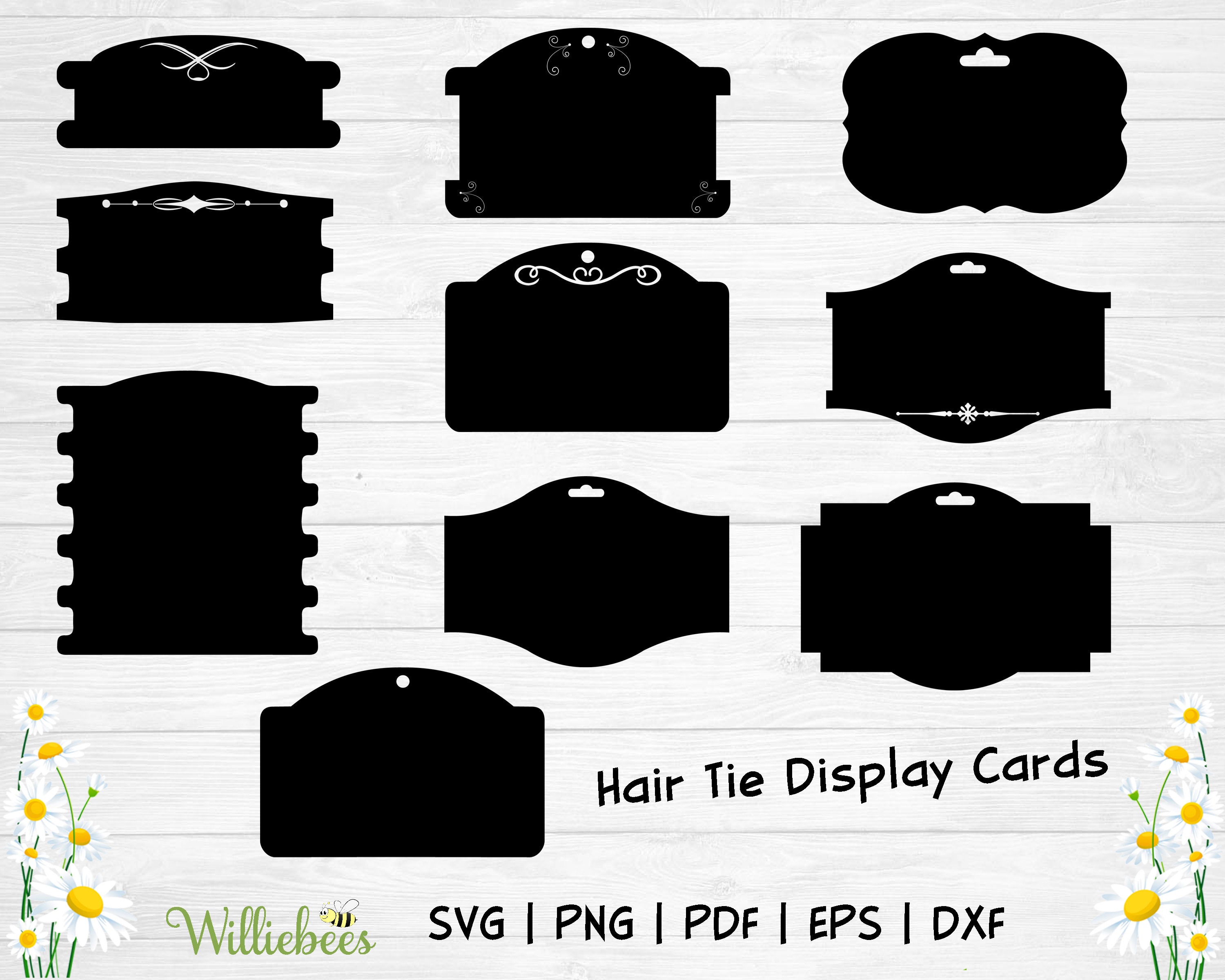 Elastic Band & Hair Tie Organizer - Free SVG and PDF Template