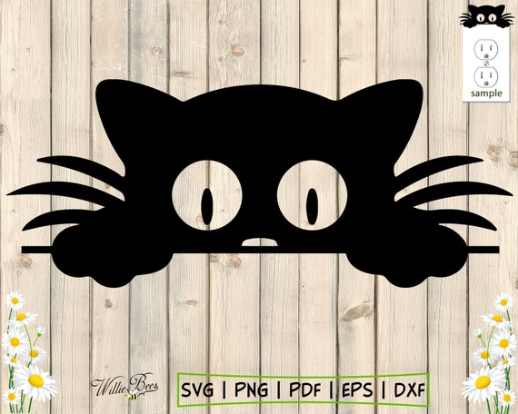 Peeking Cat SVG Cat Clipart Feline SVG Domestic Cat Mug - Etsy