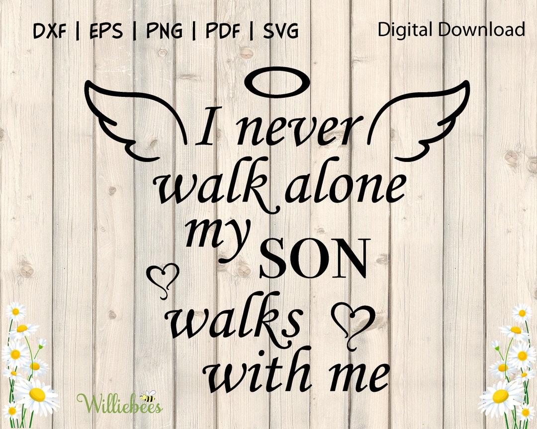 lllᐅ Never Walk Alone Heart SVG - clipart Cricut silhouette file download