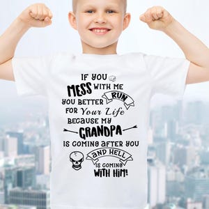 Grand-père SVG, mon grand-père SVG, chemise enfant, citation pour enfant, tout-petit SVG, courir toute votre vie, si vous jouez avec moi, l'enfer, téléchargement numérique