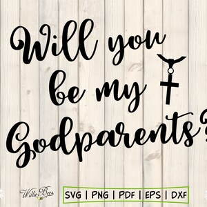 Parrain SVG, Serez-vous mes parrains et marraines, Baptême SVG, SVG religieux, Superposition de photos, Baptême de l'enfant, Parrains de bébé, Téléchargement numérique