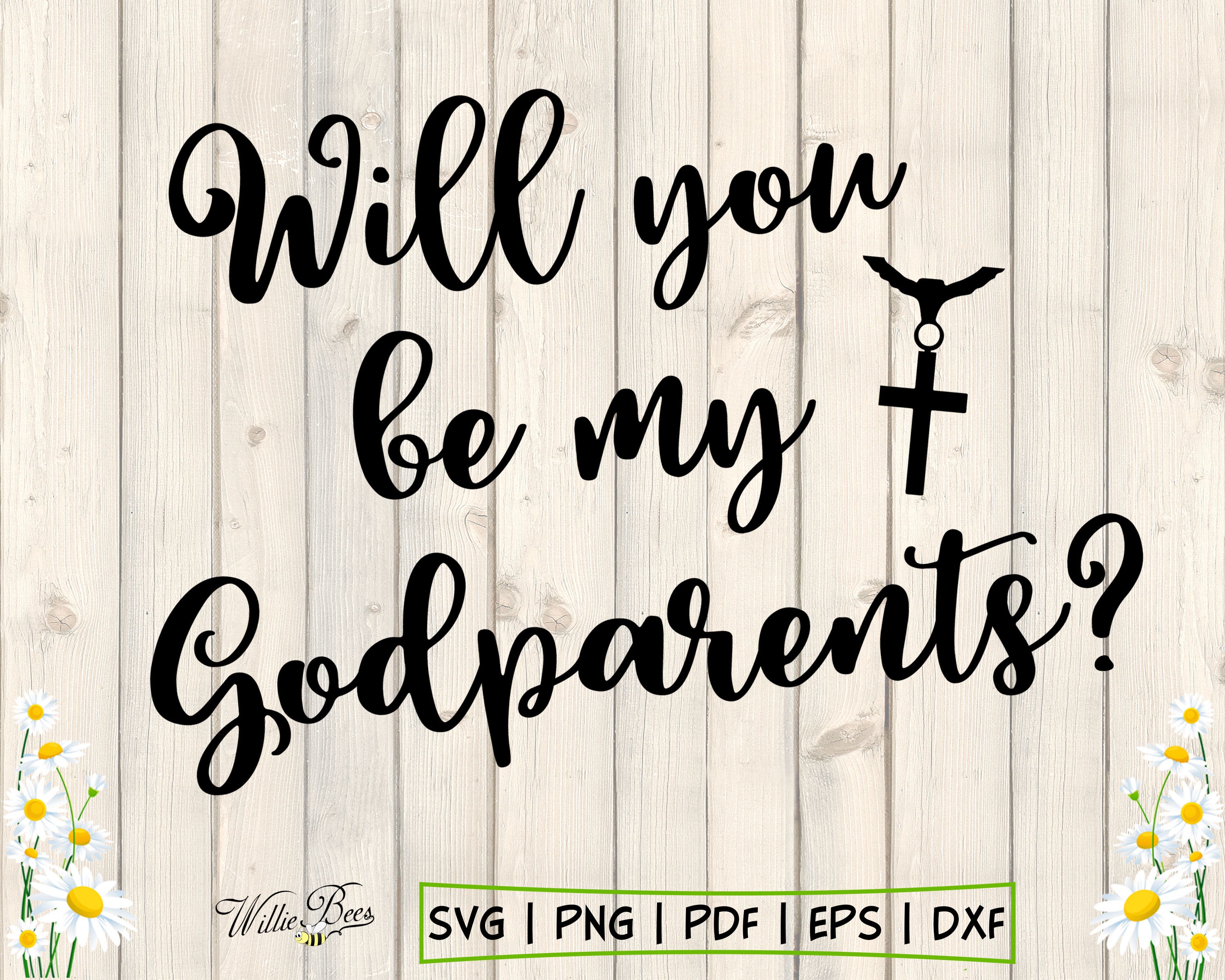 Godparents SVG Will You Be My Godparents Baptism SVG Etsy Canada