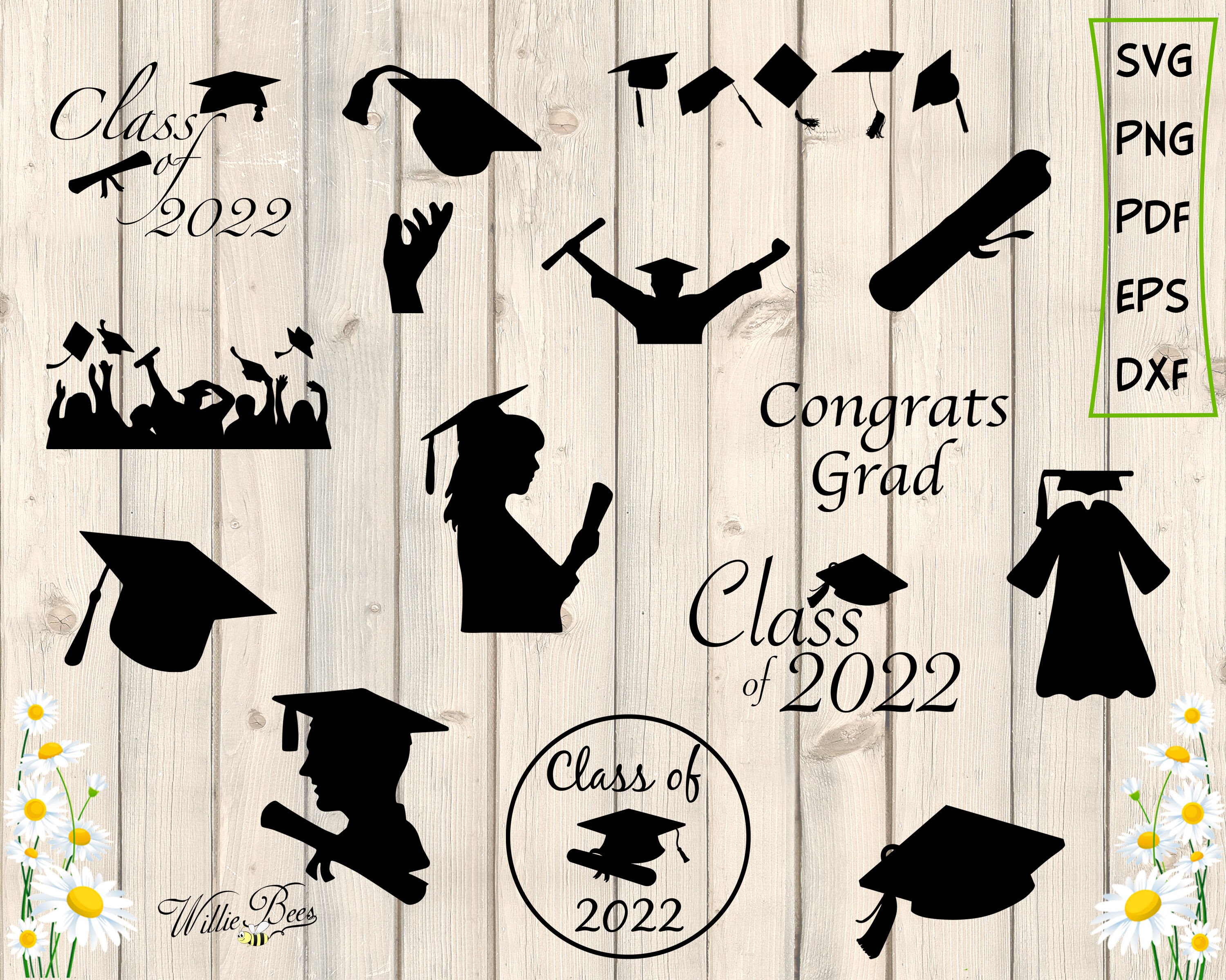 Abschluss 2022 Svg Graduierung Clipart Grad Day Grad Cap | Etsy
