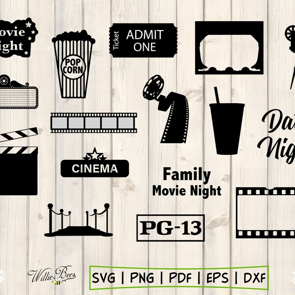 Movie Clipart - Etsy