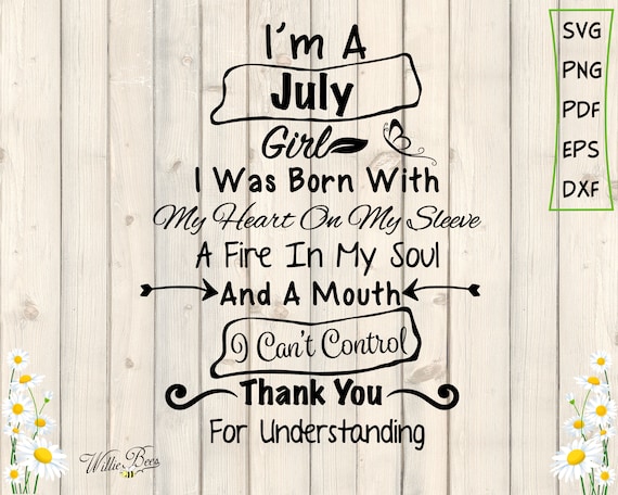 Download July Birthday Svg July Birthday I M A July Girl Cancer Etsy