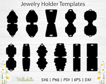 Jewelry Display Template SVG, Necklace Holder Template, Jewelry Packaging, Bracelet Holder Template, Jewelry Display Card, Digital Download