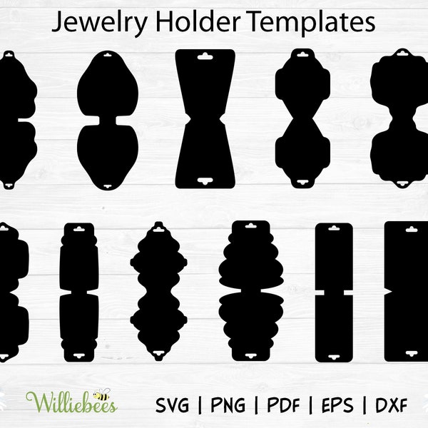 Jewelry Display Template SVG, Necklace Holder Template, Jewelry Packaging, Bracelet Holder Template, Jewelry Display Card, Digital Download