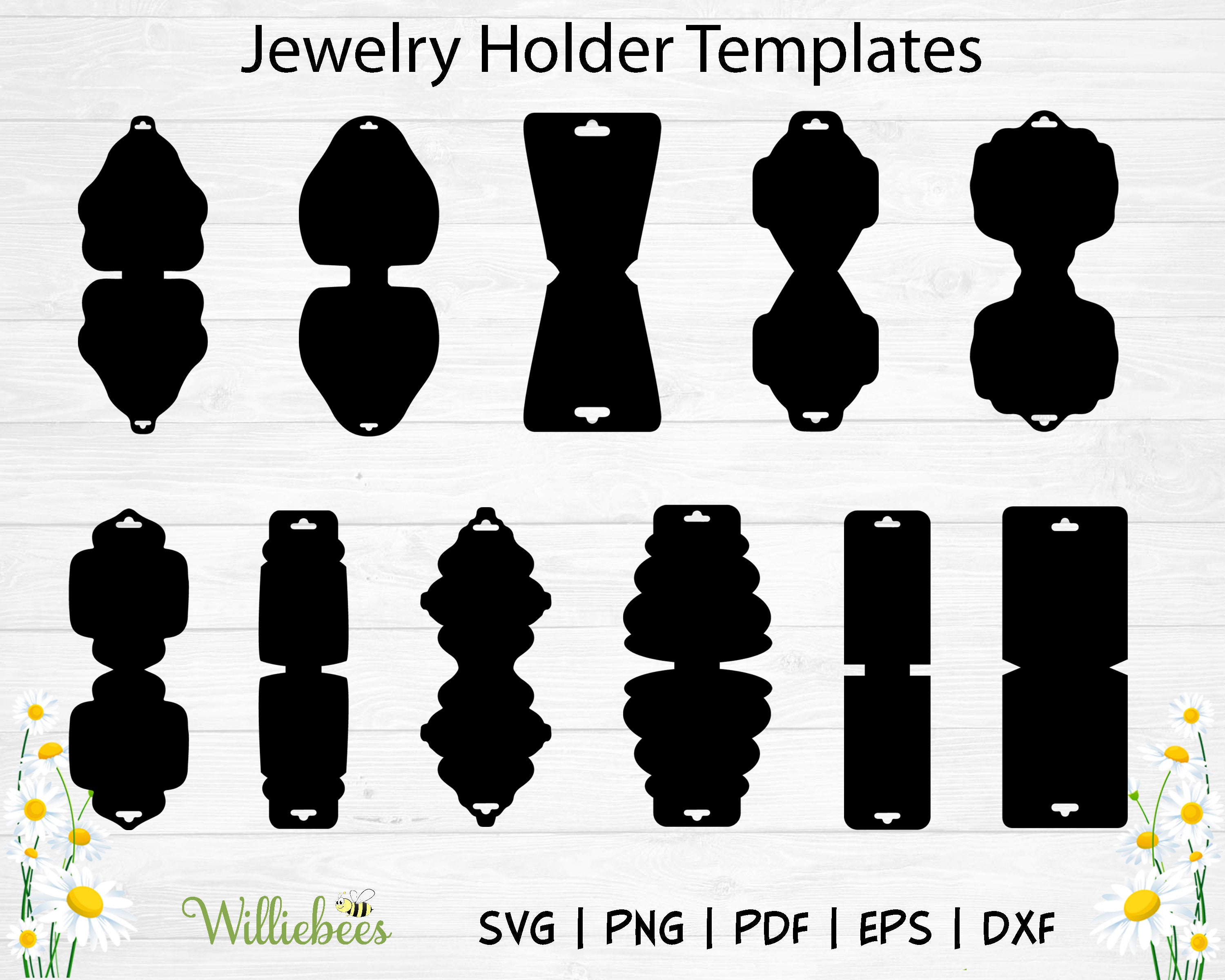 Necklace Display Card Template Set, Printable Necklace Cards Logo Template,  Jewelry Display, Earrings Card, Necklace Holder, Canva Template 