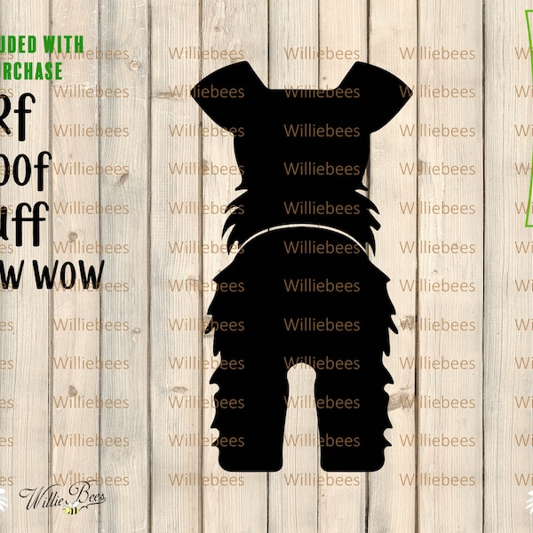 Schnauzer DOG, Dog Butt SVG, Puppy Dog, Canine Decal, Dog Clipart, Glowforge Laser, Schnauzer SVG, Dog  Hook, Digital Download