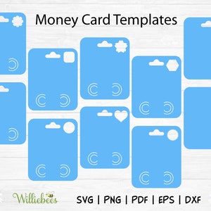 Carta porta soldi SVG, modello di carta soldi, banconote da un dollaro, porta banconote, idea regalo, importo in dollari personalizzato, modelli fai da te, download digitale