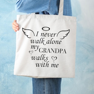Perte de grand-père, en mémoire de SVG, ne jamais marcher seul, aile d'ange, citation de grand-père en deuil, jamais oublié, sympathie SVG, téléchargement numérique