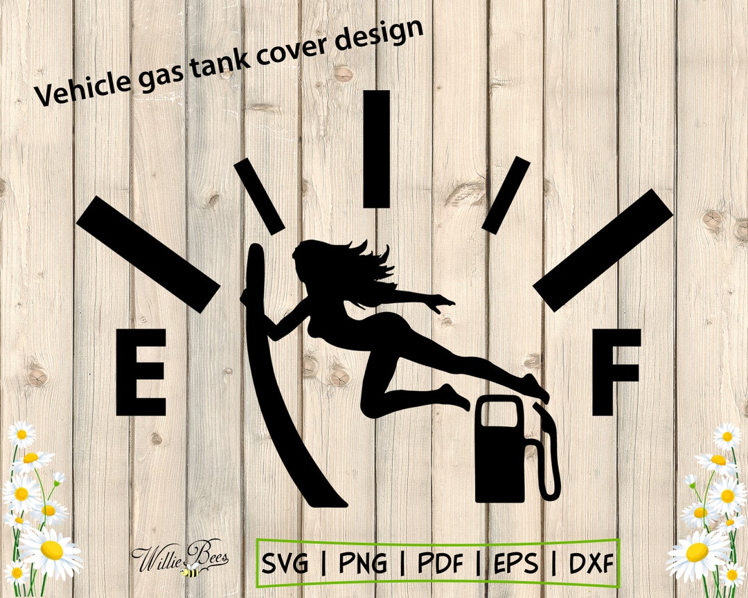 Empty Gas Tank Image SVG, Fuel Tank Cover, Gas Gauge, Vehicle Sticker