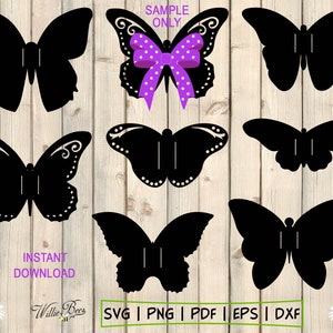 Butterfly Hair Bow Card Display, Barrette Card, Hair Clip, Bow Display, Card Template, Hair Clip Card, Display Card, Digital Download