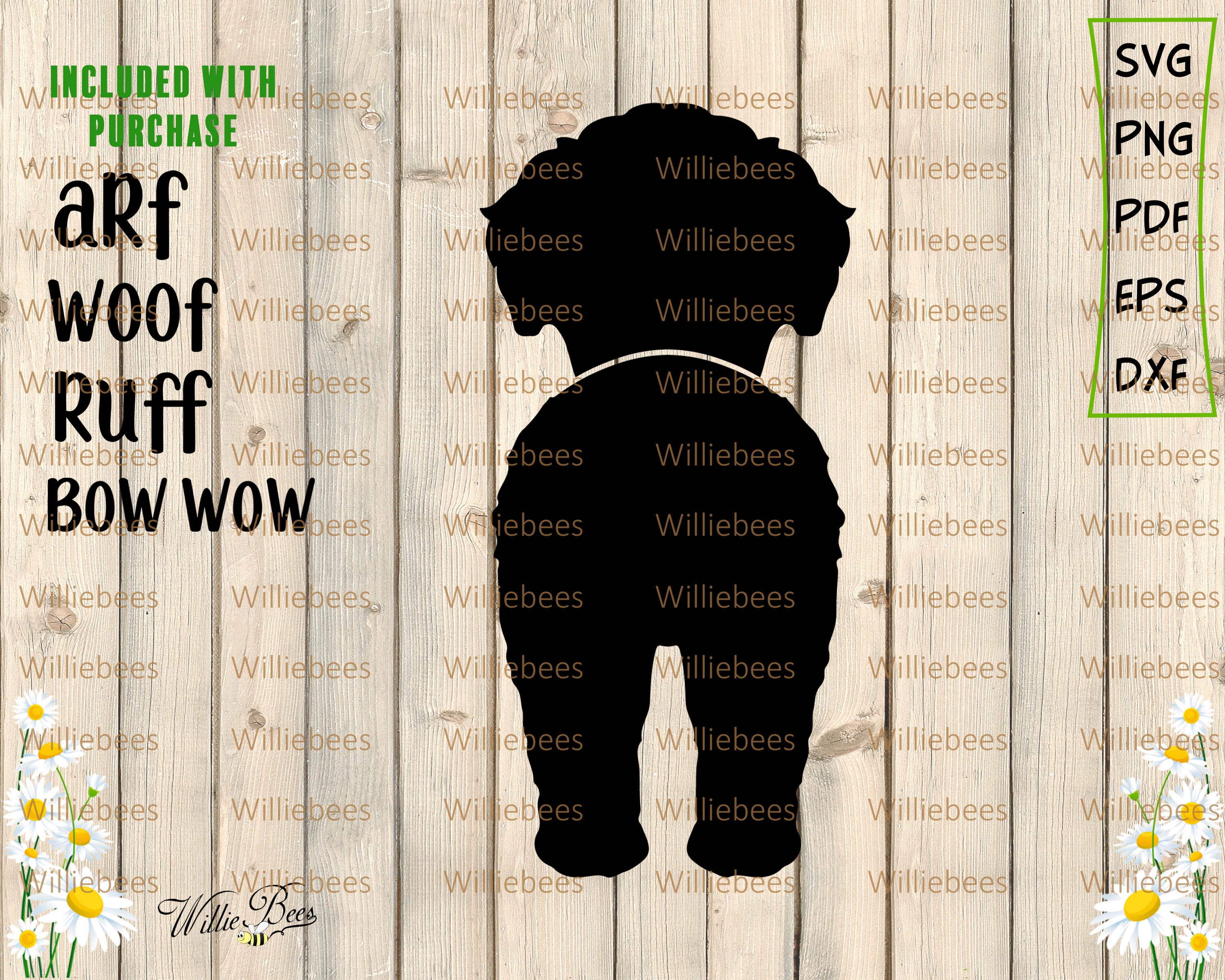 Download Bichon Frise Dog Svg Dog Butt Svg Canine Silhouette Bichon Etsy