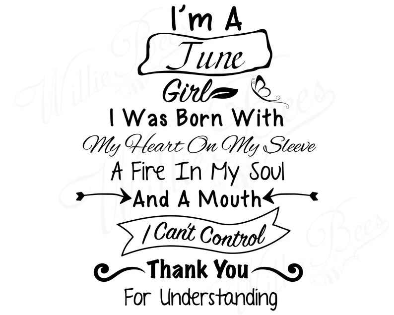 Download June Birthday SVG June Birthday I'm A June Girl Gemini | Etsy