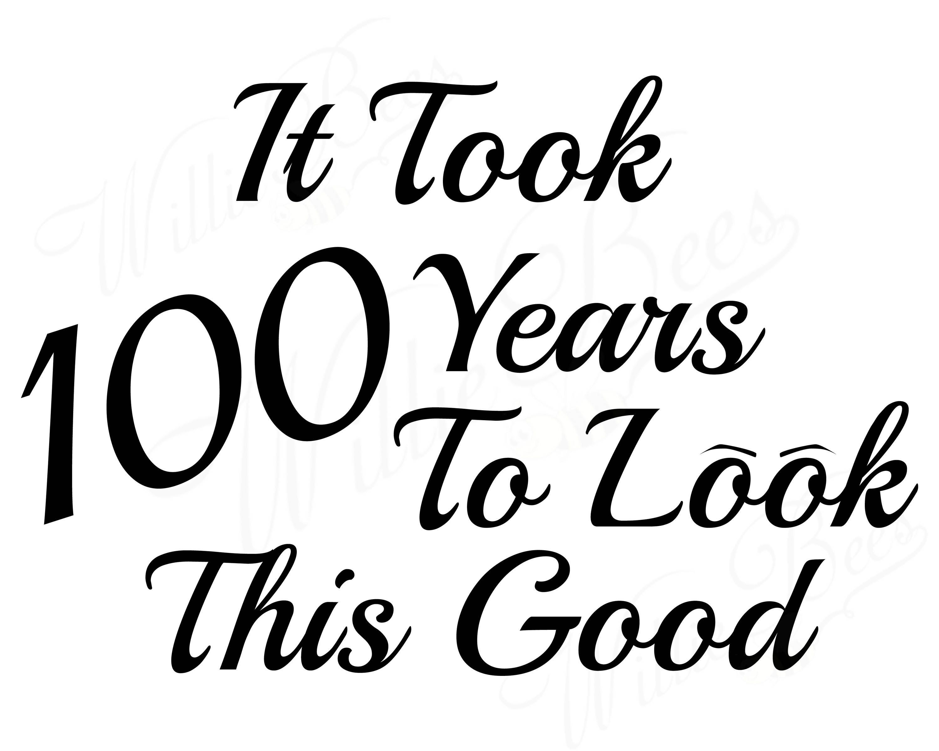 Download Milestone Birthday SVG 100 Years old Birthday Gift SVG Big | Etsy