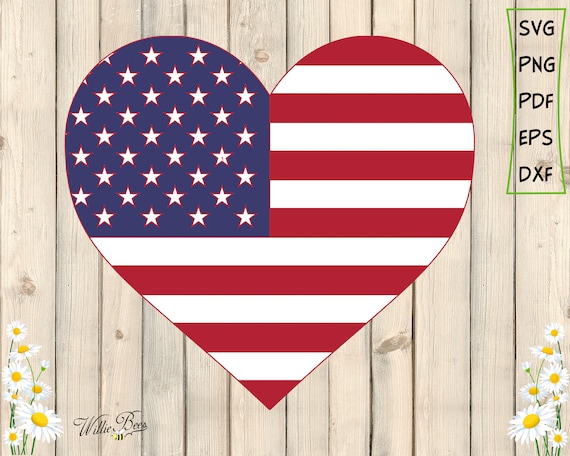 Flag America Heart SVG American Flag | Etsy American flag pillow | Etsy