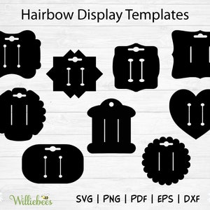 Hair Clip Display Card, Hair Bow Card Display, Barrette Card, Bow Hair Clip, Bow Display, Card Template, Digital Download