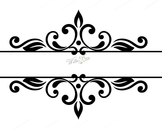 Download Split Monogram Frame Monogram Frame Svg Split Monogram | Etsy