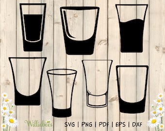 Shot Glasses SVG Bundle, Alcoholic Drink, Drinking Party, Liquor SVG, Vector Clipart, Pour Me A Shot, Digital Art, Digital Download