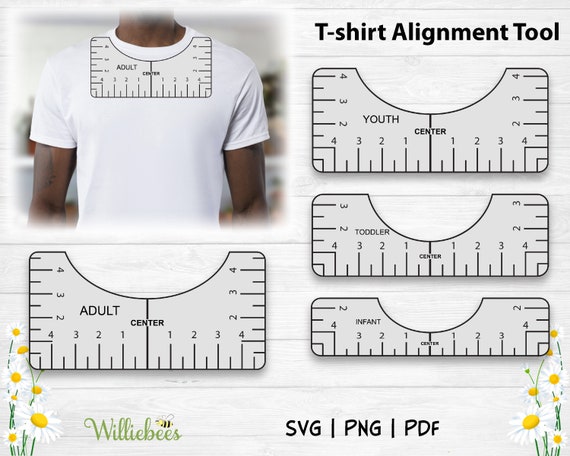 T-shirt Ruler, Alignment Tool, Shirt Placement Guide, Printable PDF,  Placement Ruler, Alignment Guide, Shirt Placement, Digital Download 