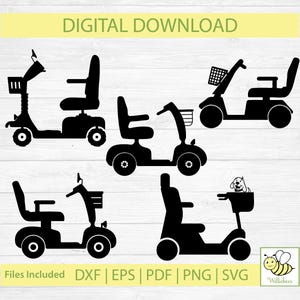 Elektroroller, Elektroroller, Für Senioren, Motorisierte Stabilitätshilfe, Elektroroller, Handikap-Hilfe, Medizinischer Roller, Digital Download