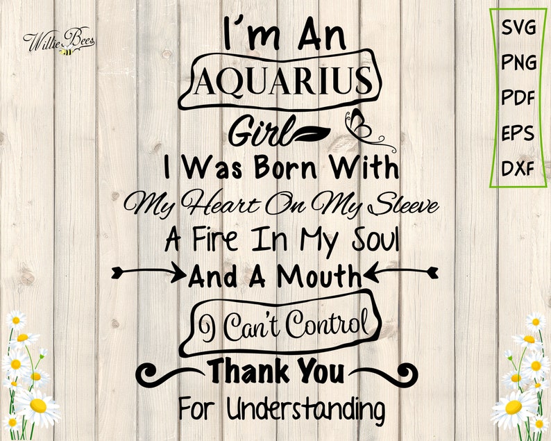 Download I'm An Aquarius Girl SVG January Birthday SVG February | Etsy