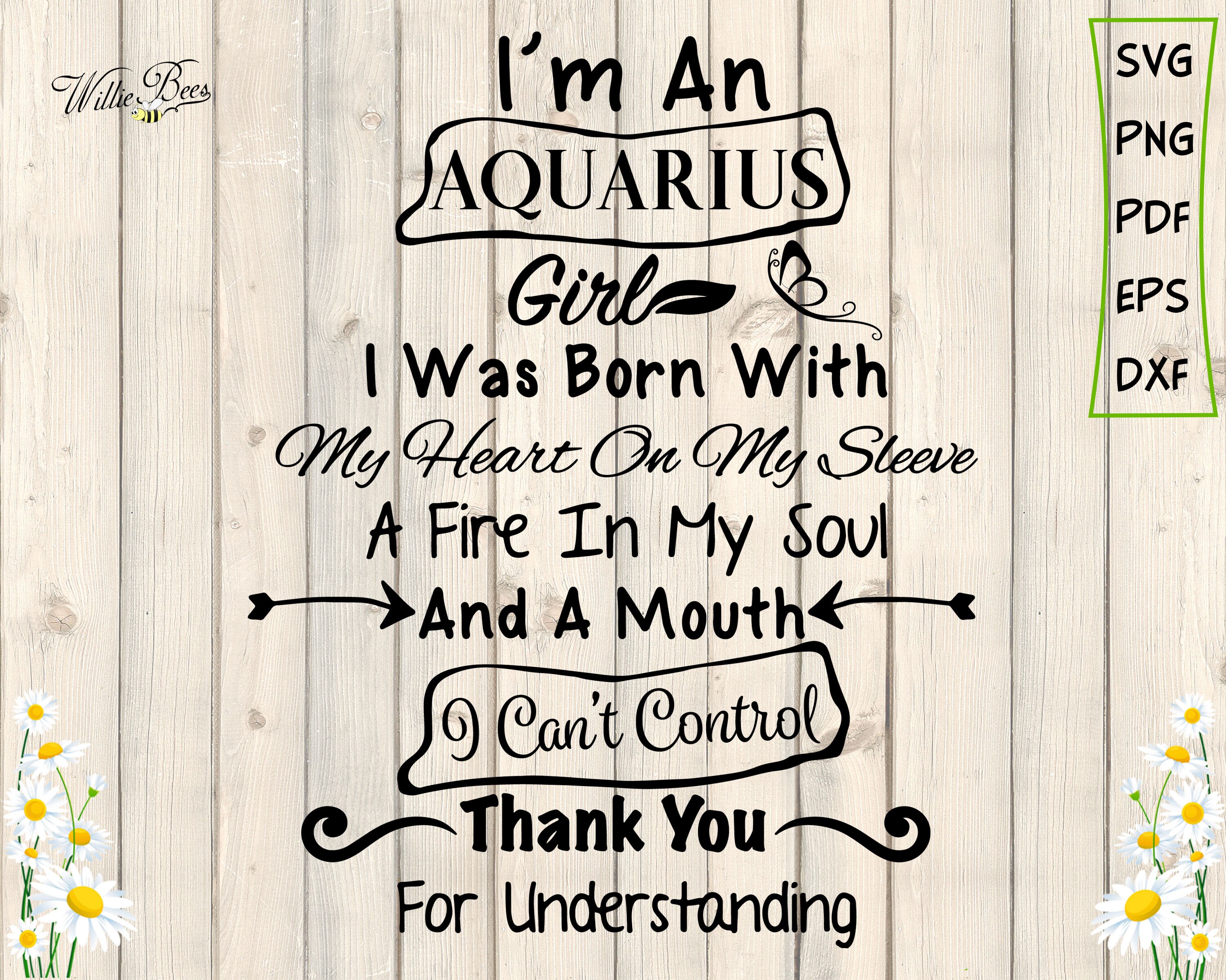 Download I'm An Aquarius Girl SVG January Birthday SVG February | Etsy