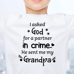 Partner In Crime SVG, mon grand-père, citation chemise enfant, citation grand-père, amour mon grand-père, cadeau pour enfant, amour grand-père, téléchargement numérique