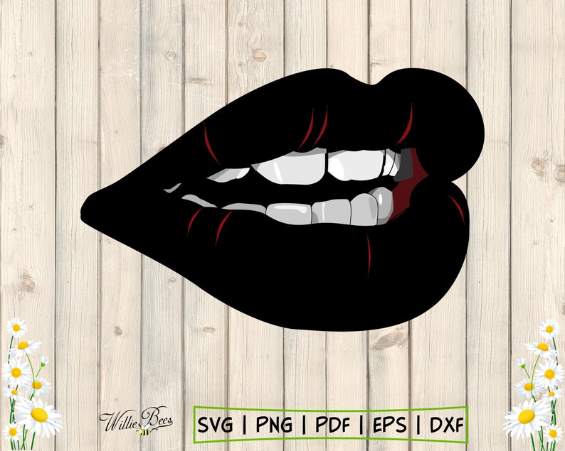 Mouth Silhouette SVG, Lips SVG, Female Mouth, Male Mouth, Teeth SVG, Full Lips, Lips Clipart, Kissing Mouth, Black Lips, Digital Download image 1