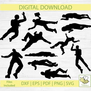 Cadavre SVG, personnes décédées, personnes décédées, cliparts corps, cadavres, hommes et femmes morts, fichier de coupe Cricut, téléchargement numérique