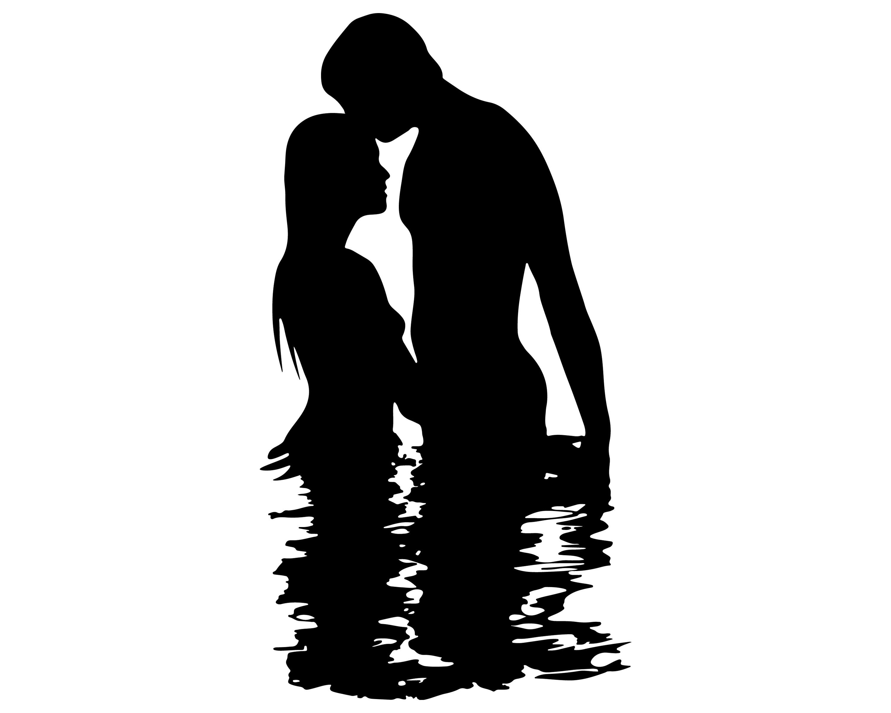 Download Couple Kissing SVG Couple Silhouette Clipart SVG Couple In ...