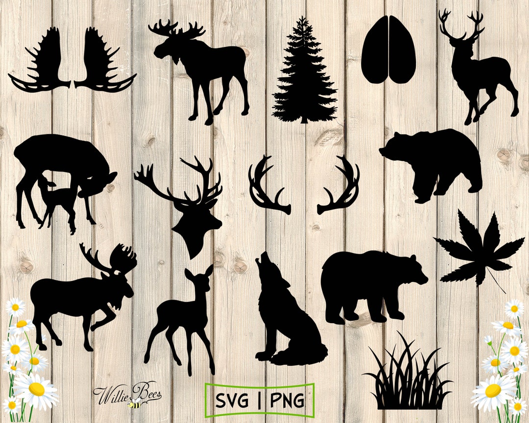 Woodland Animal SVG, Moose Images, Animal Clipart, Forest Animals