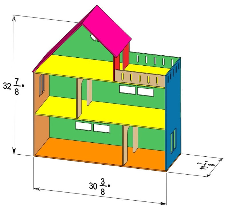 Dollhouse for girls PDF Plans Step by Step instruction 5 Dollhouse for girls PDF Plans Step by Step instruction 5