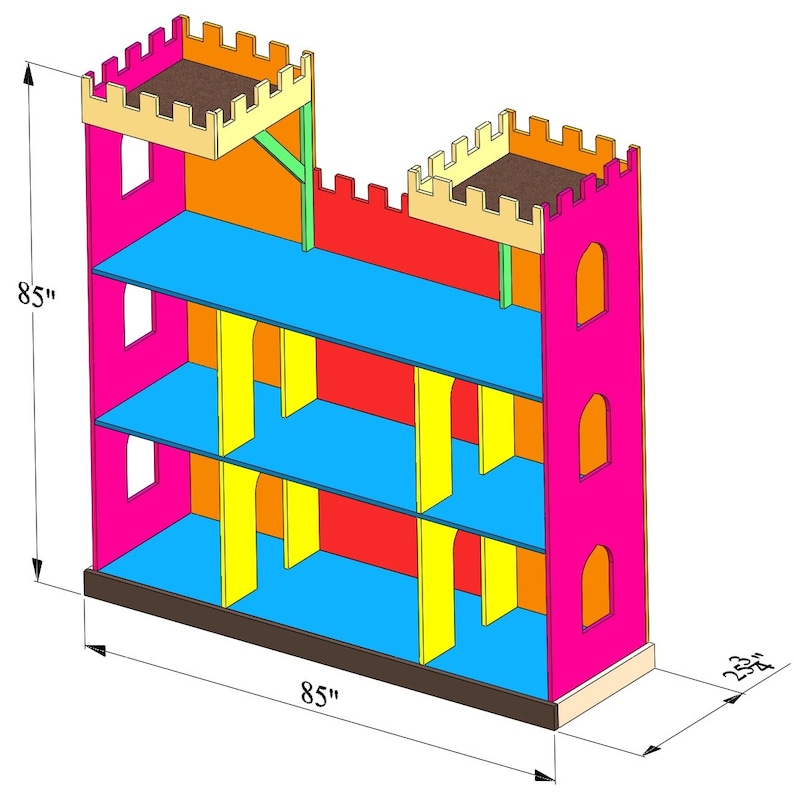 Dollhouse for American Girl or 18 Inch Dolls PDF Plans Stepbystep