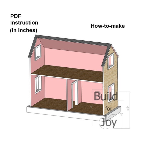 wooden dollhouse for 18 inch dolls