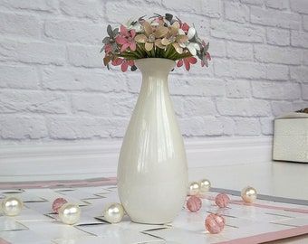 Mini Wire Flower Bouquet: Handmade Crystal Centerpiece Decor