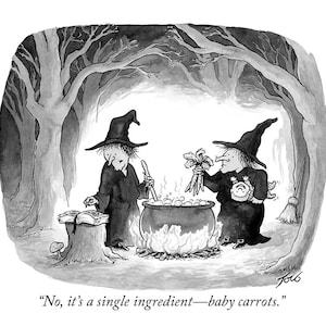 Signed print of my New Yorker cartoon "Baby carrots"