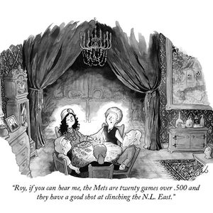 Handsignierter Kunstdruck meiner New Yorker Karikatur "Roy, If You Can Hear Me"